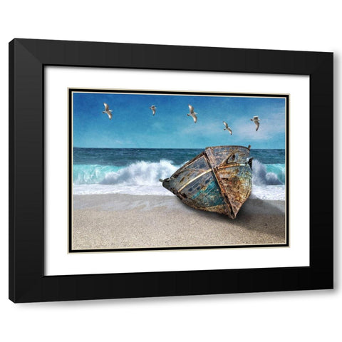 Shipwrecked Black Modern Wood Framed Art Print with Double Matting by Prime, Marcus