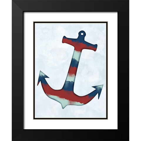 Stripped Anchor Black Modern Wood Framed Art Print with Double Matting by Prime, Marcus