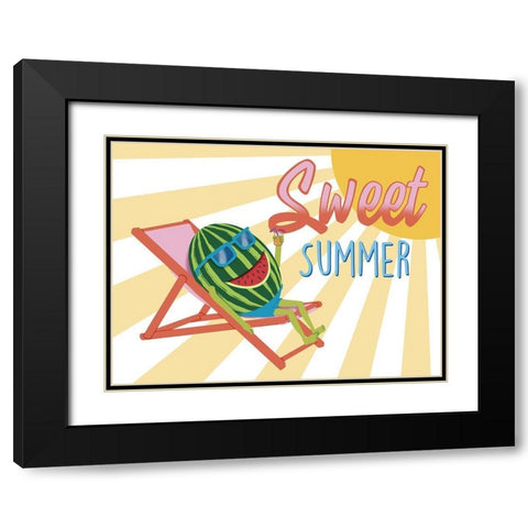 Sweet Summer Black Modern Wood Framed Art Print with Double Matting by Prime, Marcus