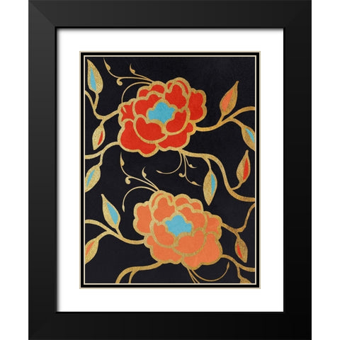 Eastern Blooms Black Modern Wood Framed Art Print with Double Matting by Prime, Marcus
