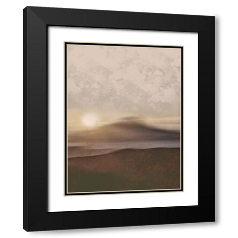 Sunrise Mountains Black Modern Wood Framed Art Print with Double Matting by Prime, Marcus