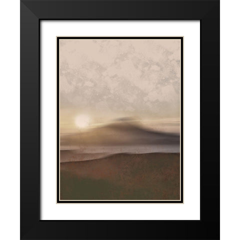 Sunrise Mountains Black Modern Wood Framed Art Print with Double Matting by Prime, Marcus