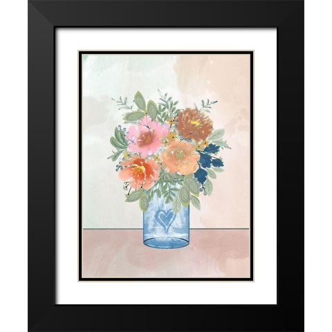 Loving Bouquet 2 Black Modern Wood Framed Art Print with Double Matting by Prime, Marcus