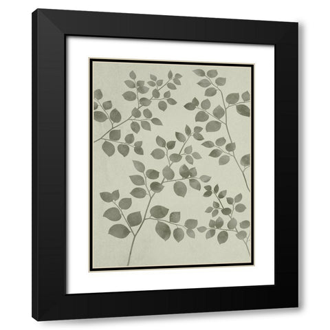 Botanical Pattern Black Modern Wood Framed Art Print with Double Matting by Prime, Marcus