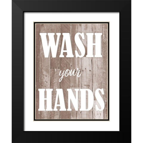 Glowing Wash Black Modern Wood Framed Art Print with Double Matting by Prime, Marcus