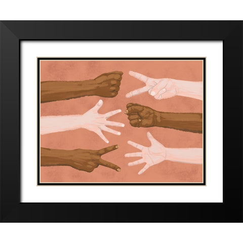 Equality Fun Black Modern Wood Framed Art Print with Double Matting by Prime, Marcus