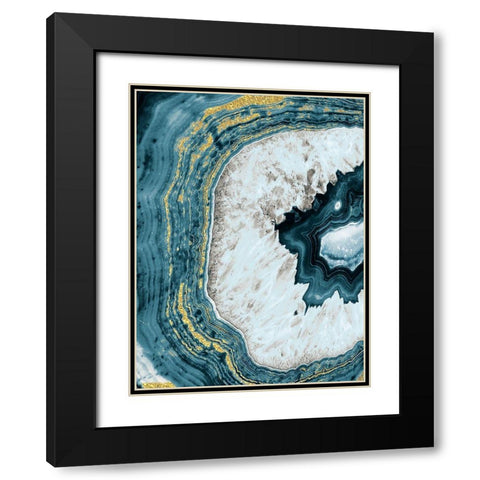 Azur Aurora Geod Black Modern Wood Framed Art Print with Double Matting by Prime, Marcus