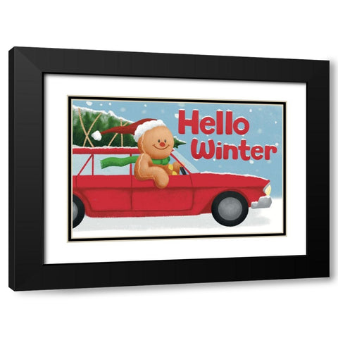 Winter Cookie Black Modern Wood Framed Art Print with Double Matting by Prime, Marcus