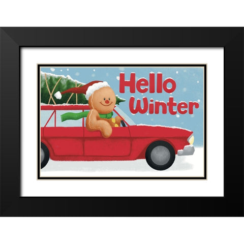 Winter Cookie Black Modern Wood Framed Art Print with Double Matting by Prime, Marcus