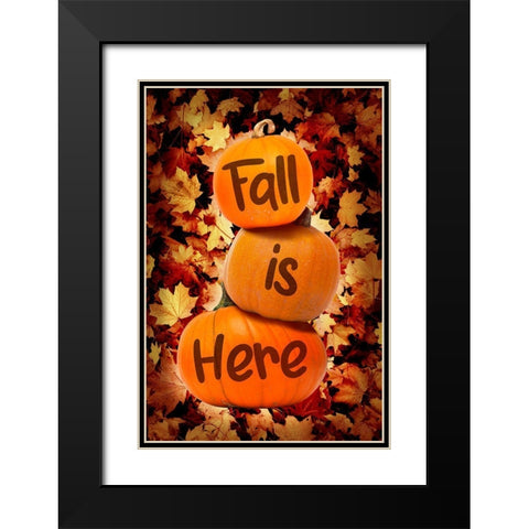 Fall Is Here Black Modern Wood Framed Art Print with Double Matting by Prime, Marcus