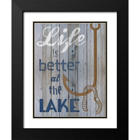 Lake Life Black Modern Wood Framed Art Print with Double Matting by Prime, Marcus