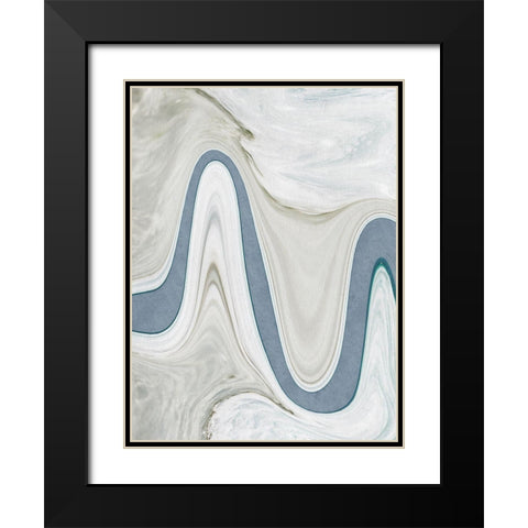 Abstract Coastal Views Black Modern Wood Framed Art Print with Double Matting by Prime, Marcus