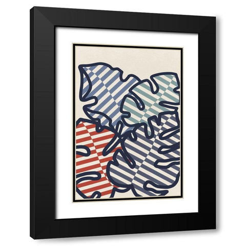 Striped Jungle Black Modern Wood Framed Art Print with Double Matting by Prime, Marcus