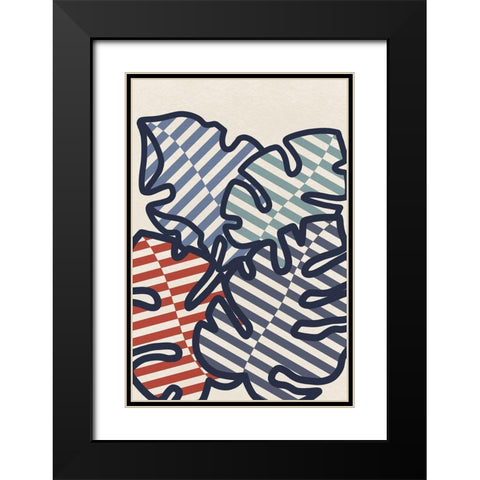 Striped Jungle Black Modern Wood Framed Art Print with Double Matting by Prime, Marcus