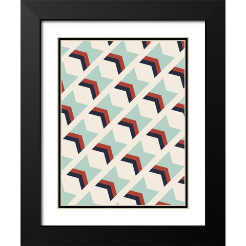 Hourglass Pattern Black Modern Wood Framed Art Print with Double Matting by Prime, Marcus