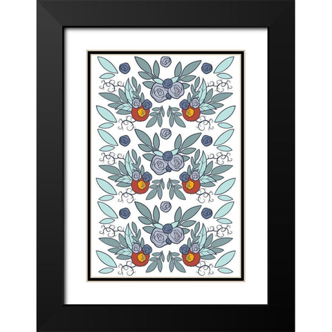 Illustrated Garden Black Modern Wood Framed Art Print with Double Matting by Prime, Marcus