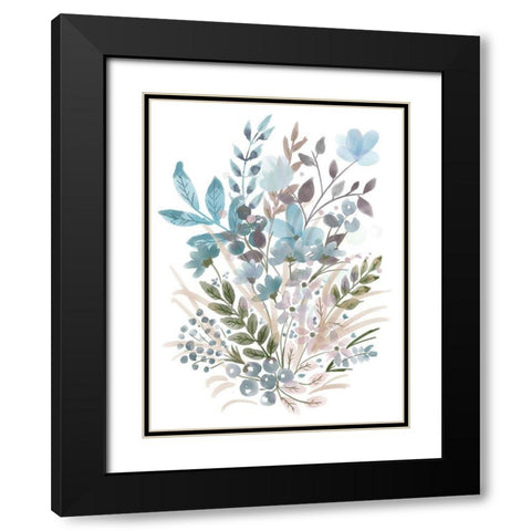 Soft Garden Flowers Black Modern Wood Framed Art Print with Double Matting by Prime, Marcus
