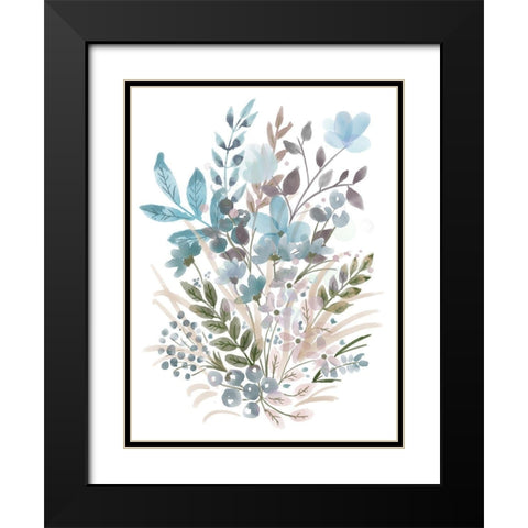 Soft Garden Flowers Black Modern Wood Framed Art Print with Double Matting by Prime, Marcus