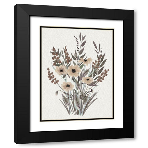 Soft Special Bouquet Black Modern Wood Framed Art Print with Double Matting by Prime, Marcus