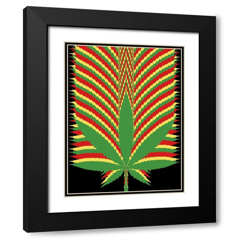 Repeated Happiness Black Modern Wood Framed Art Print with Double Matting by Prime, Marcus