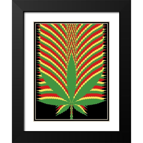 Repeated Happiness Black Modern Wood Framed Art Print with Double Matting by Prime, Marcus