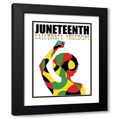 Juneteenth Freedom Black Modern Wood Framed Art Print with Double Matting by Prime, Marcus