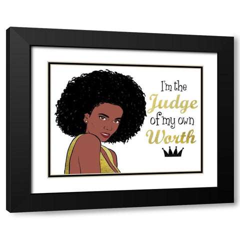 My Own Worth Black Modern Wood Framed Art Print with Double Matting by Prime, Marcus