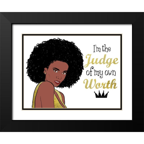 My Own Worth Black Modern Wood Framed Art Print with Double Matting by Prime, Marcus