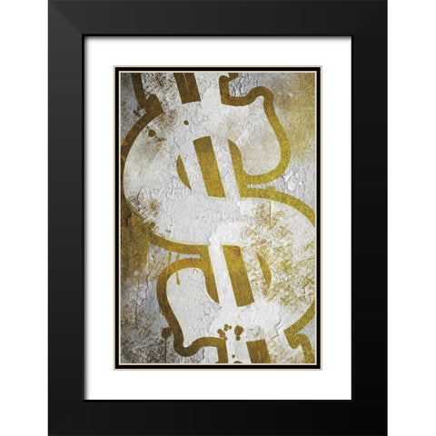 Dollar Sign Graff Black Modern Wood Framed Art Print with Double Matting by Prime, Marcus