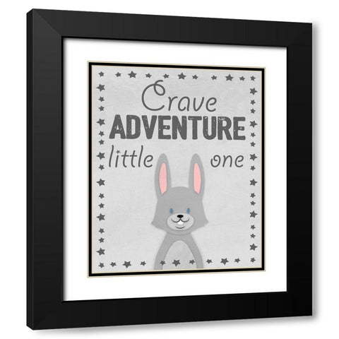 Adventure Bunny Black Modern Wood Framed Art Print with Double Matting by Prime, Marcus