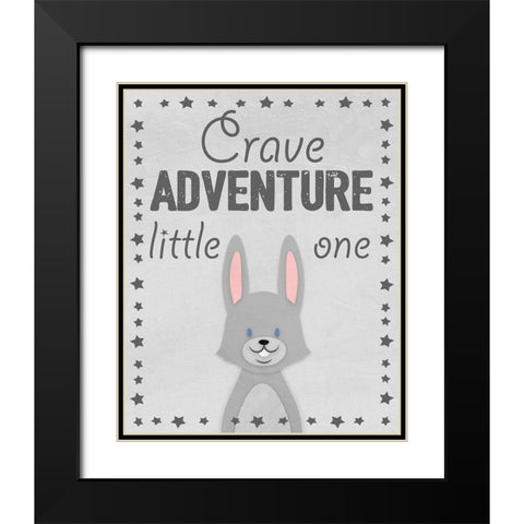 Adventure Bunny Black Modern Wood Framed Art Print with Double Matting by Prime, Marcus