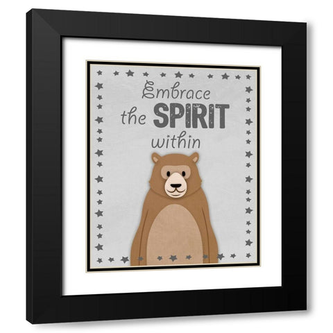 Bear Spirit Black Modern Wood Framed Art Print with Double Matting by Prime, Marcus