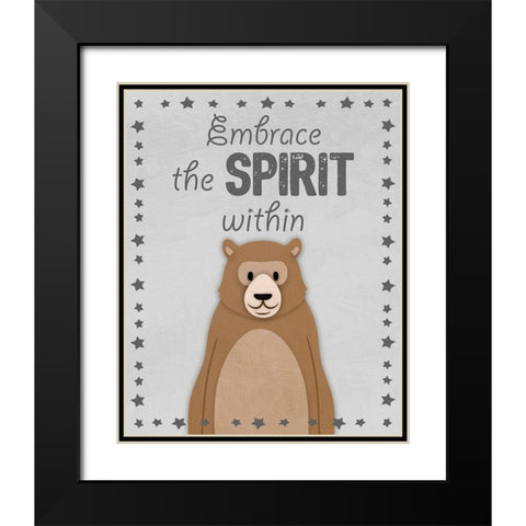 Bear Spirit Black Modern Wood Framed Art Print with Double Matting by Prime, Marcus