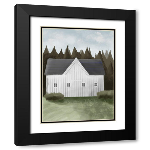 Rural Homestead Black Modern Wood Framed Art Print with Double Matting by Prime, Marcus