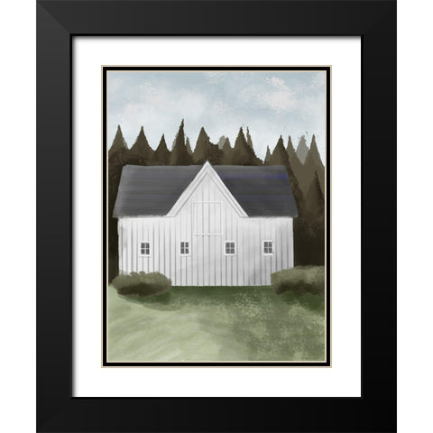 Rural Homestead Black Modern Wood Framed Art Print with Double Matting by Prime, Marcus