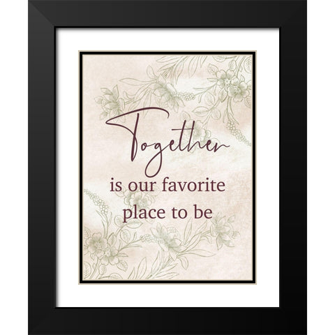 Together Place Black Modern Wood Framed Art Print with Double Matting by Prime, Marcus