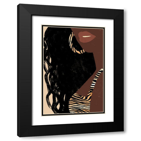 Cheetah_Goddess Black Modern Wood Framed Art Print with Double Matting by Prime, Marcus
