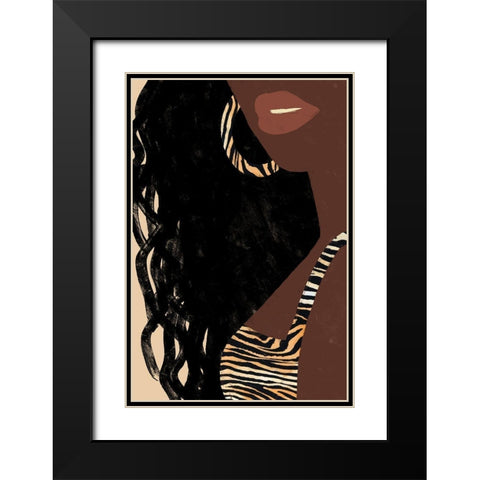Cheetah_Goddess Black Modern Wood Framed Art Print with Double Matting by Prime, Marcus