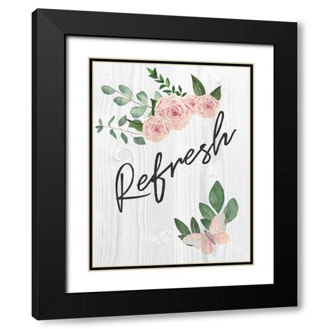 Refresh Florals 1 Black Modern Wood Framed Art Print with Double Matting by Prime, Marcus