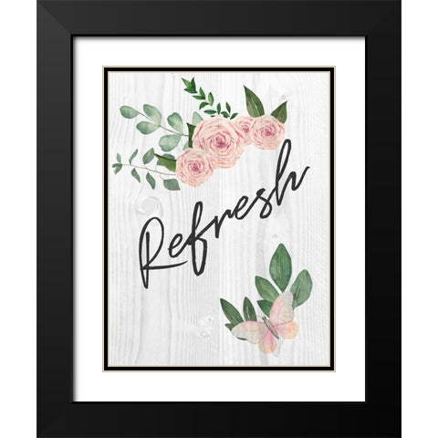 Refresh Florals 1 Black Modern Wood Framed Art Print with Double Matting by Prime, Marcus