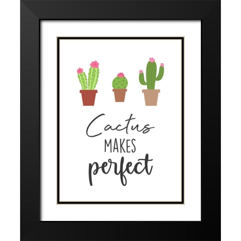 Cactus Makes Perfect Black Modern Wood Framed Art Print with Double Matting by Prime, Marcus