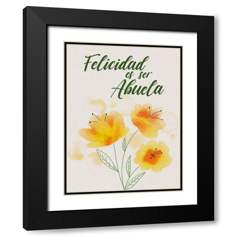 Felicidad Abuela Black Modern Wood Framed Art Print with Double Matting by Prime, Marcus