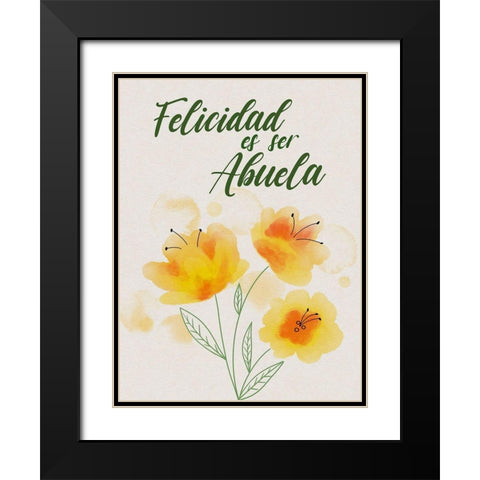 Felicidad Abuela Black Modern Wood Framed Art Print with Double Matting by Prime, Marcus