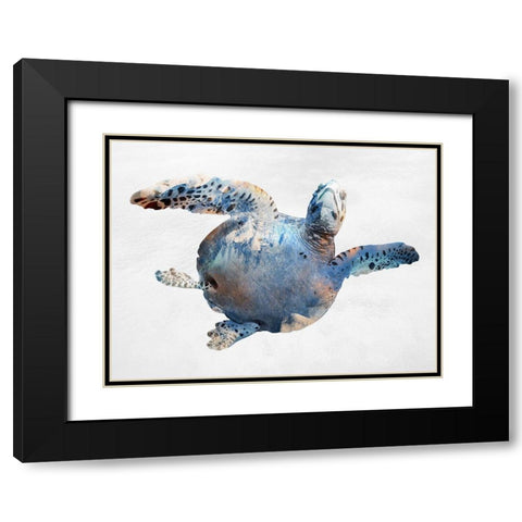 Swimming Ocean Friend Black Modern Wood Framed Art Print with Double Matting by Prime, Marcus