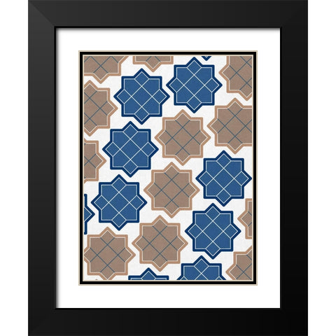 Alternating Pattern Black Modern Wood Framed Art Print with Double Matting by Prime, Marcus