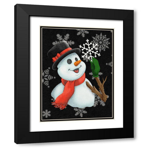 Magical Snowy Night Black Modern Wood Framed Art Print with Double Matting by Prime, Marcus