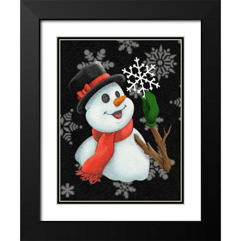 Magical Snowy Night Black Modern Wood Framed Art Print with Double Matting by Prime, Marcus