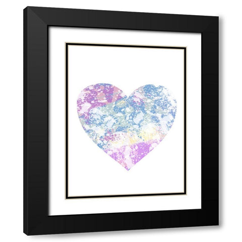 Splattered Heart Black Modern Wood Framed Art Print with Double Matting by Prime, Marcus