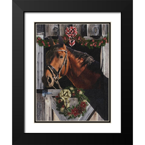 Christmas Friend Black Modern Wood Framed Art Print with Double Matting by Prime, Marcus