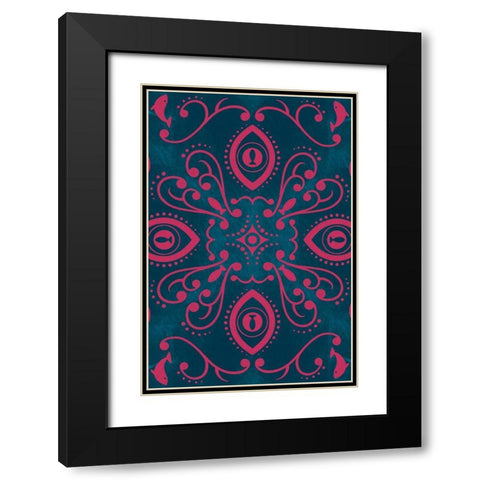 Coastal Pattern 2 Black Modern Wood Framed Art Print with Double Matting by Prime, Marcus
